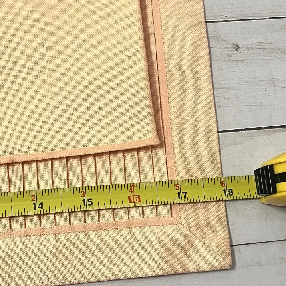 Bullocks 5 Peach Pleated Placemats w/Napkins Retro Vintage NOS Deadstock w/tags